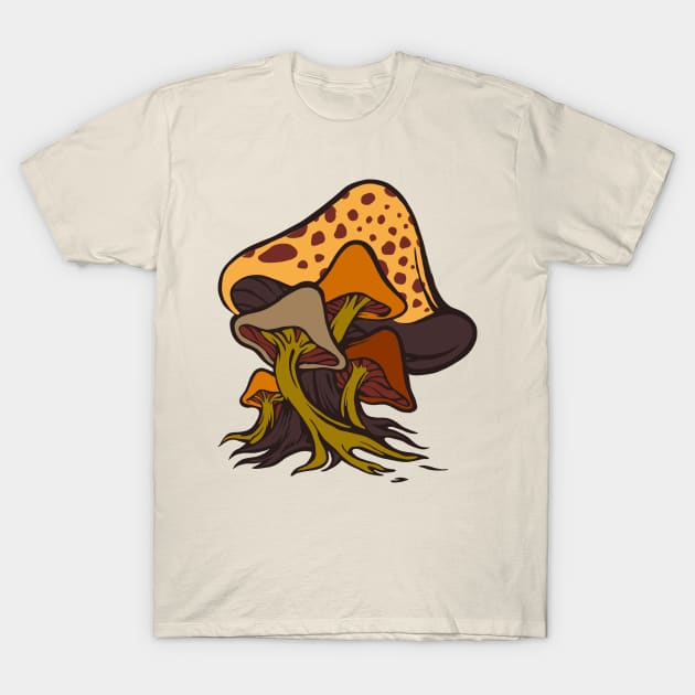 mushrooms T-Shirt by Slightly Unhinged